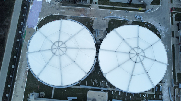 彭州污水处置厂反吊膜工程